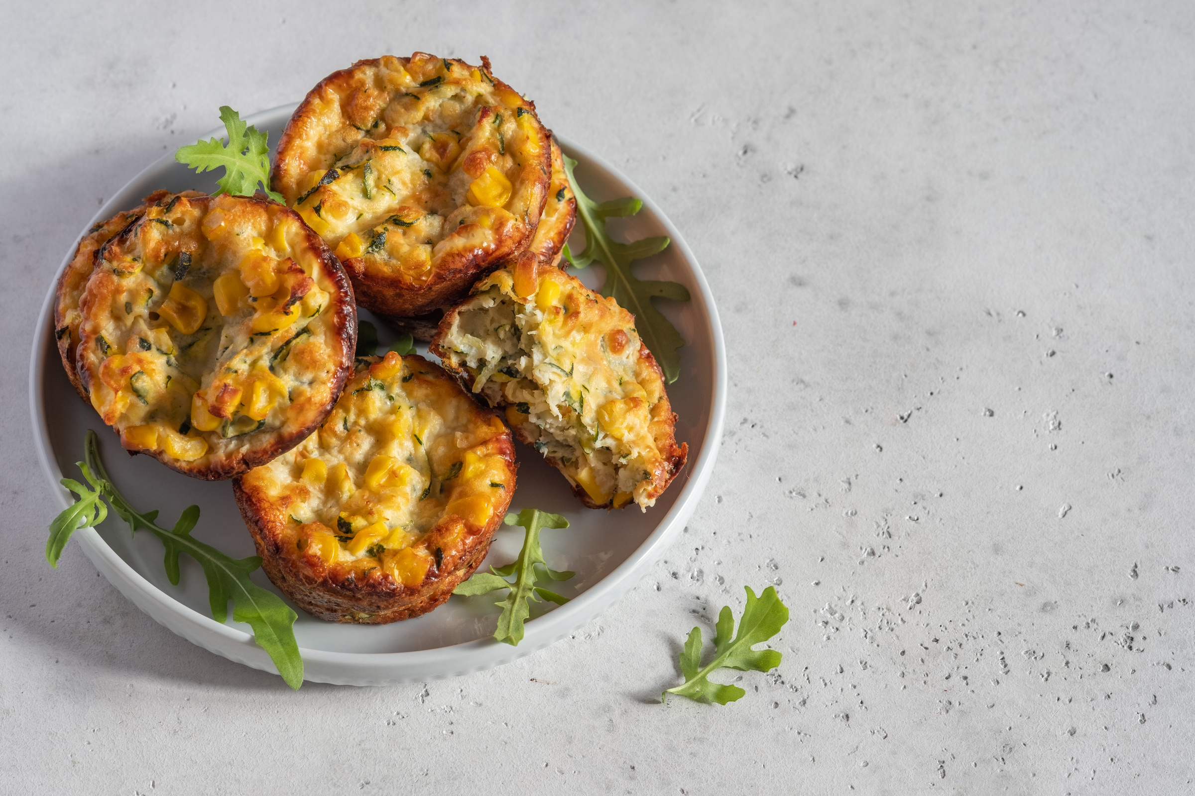 zucchini corn egg muffins